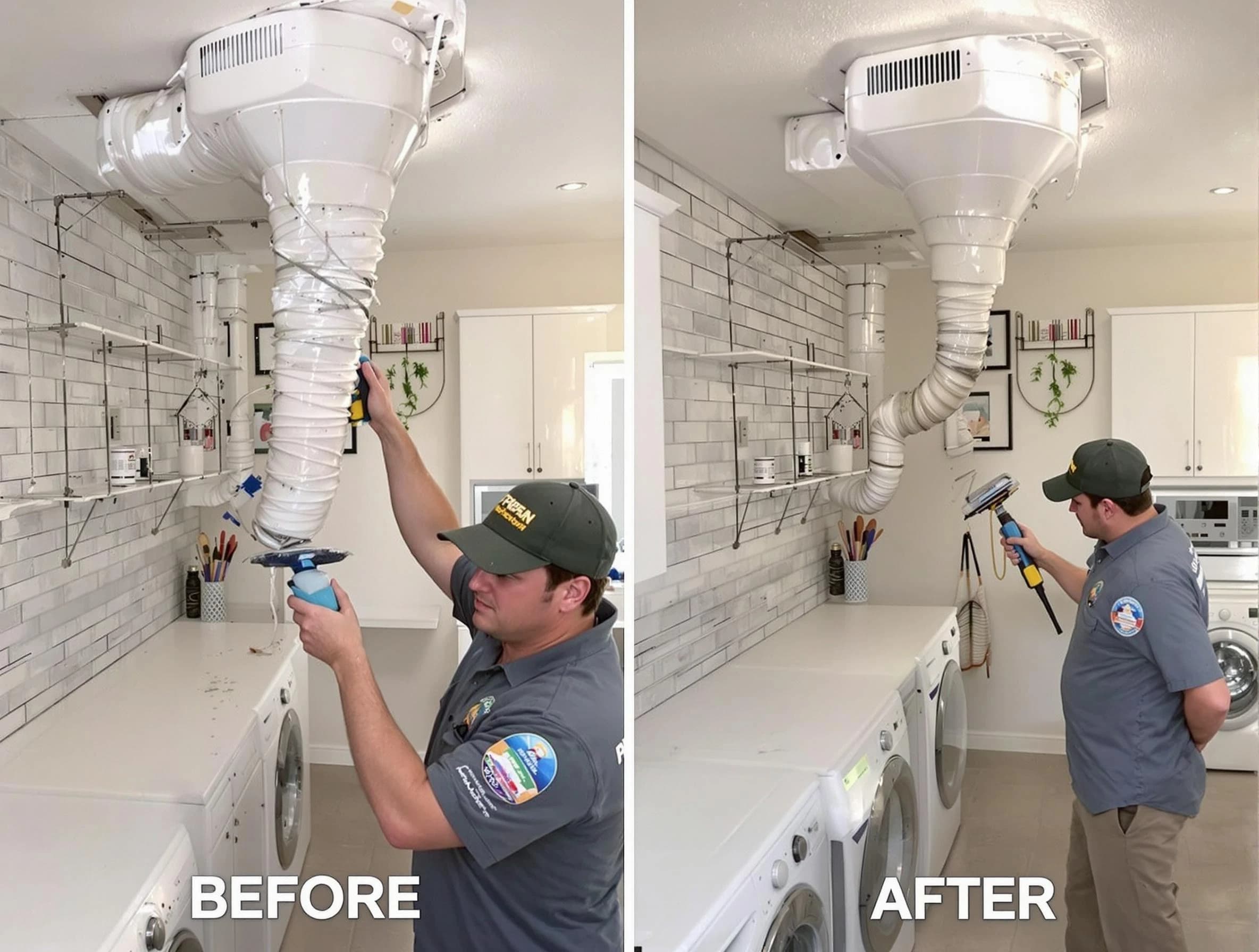 Professional dryer exhaust vent cleaning by Locust Grove Dryer Vent Cleaning in Locust Grove